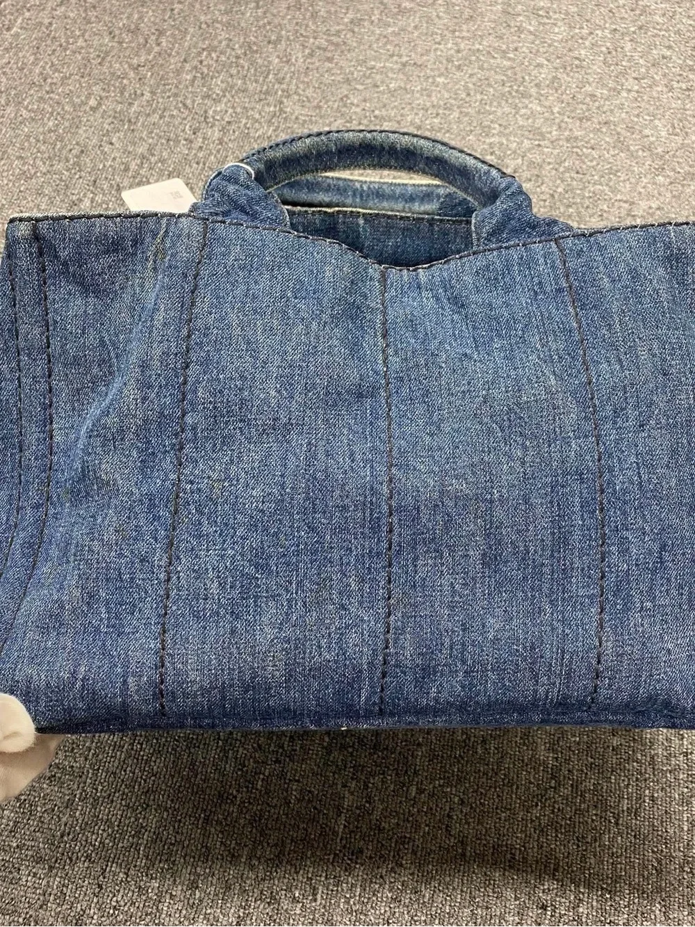Prada Dark Blue Denim Hobo Tote